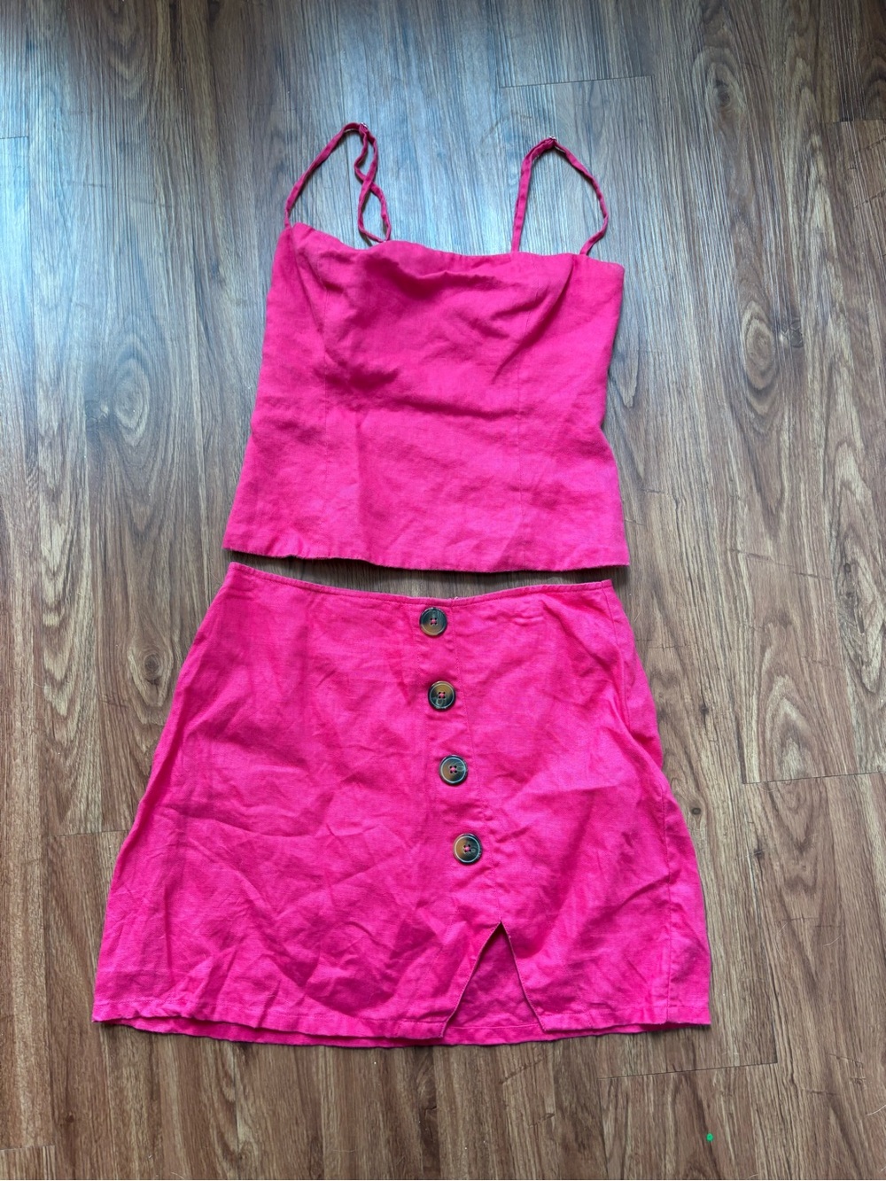Reformation Set - Button-Front Mini Skirt